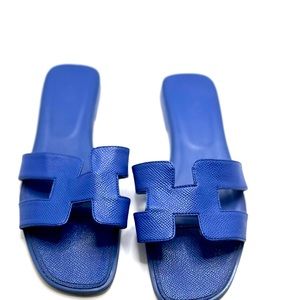 Hermes Purple Lather Slides